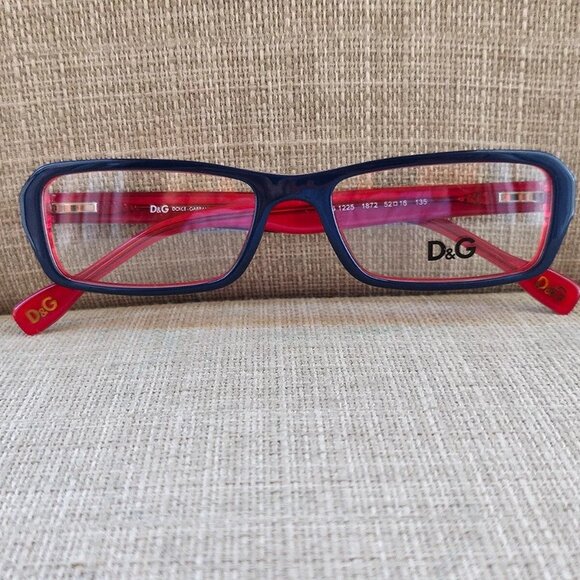 D&G Dolce & Gabbana Women Eyeglasses Blue/Red Tone D&G1225 52[]16 New - Picture 2 of 12